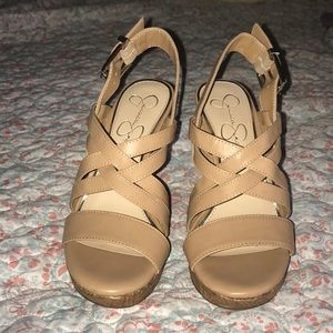 Tan/Beige Jessica Simpson wedges